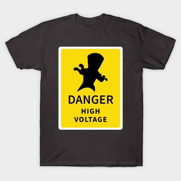 Danger High Voltage - Buzzshock T-Shirt by Bluefooted